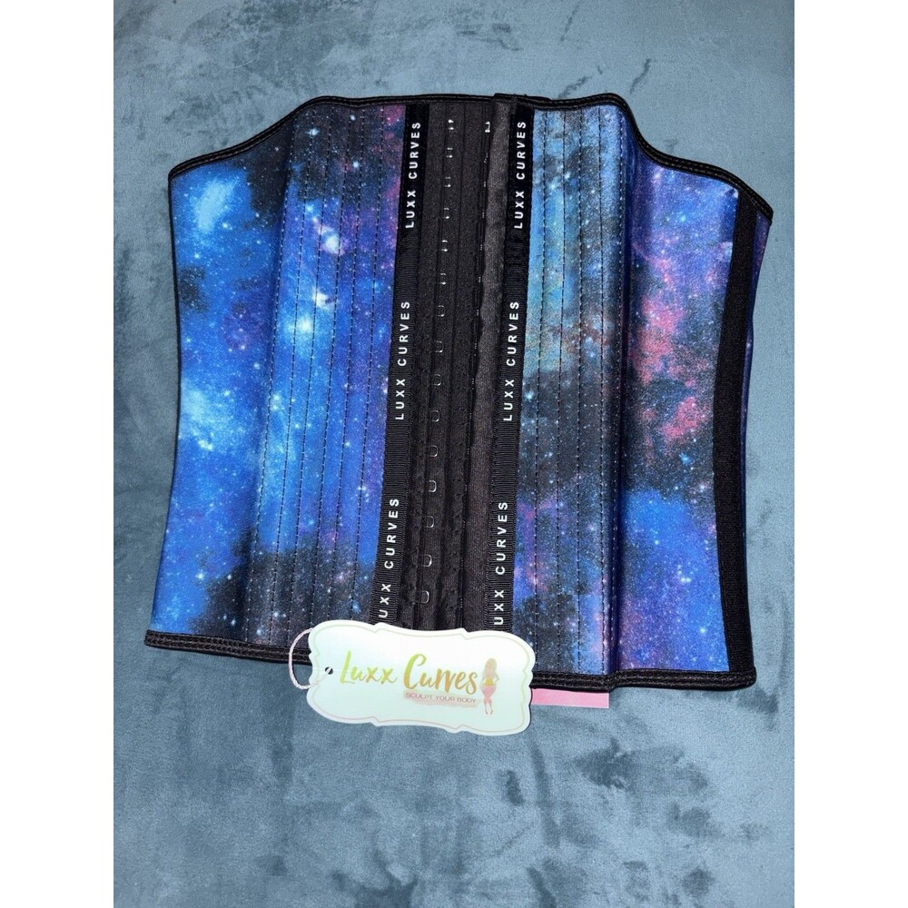 Luxx Curves Galaxy Print Waist Cincher Corset XXL Hook & Eye Closure